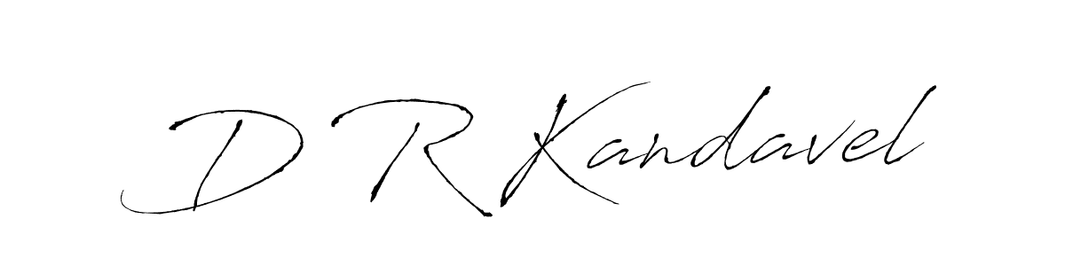 You should practise on your own different ways (Antro_Vectra) to write your name (D R Kandavel) in signature. don't let someone else do it for you. D R Kandavel signature style 6 images and pictures png