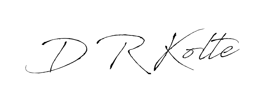 You should practise on your own different ways (Antro_Vectra) to write your name (D R Kolte) in signature. don't let someone else do it for you. D R Kolte signature style 6 images and pictures png