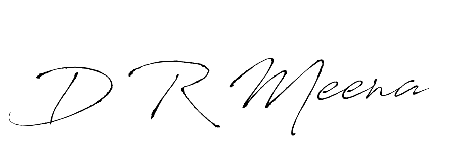 D R Meena stylish signature style. Best Handwritten Sign (Antro_Vectra) for my name. Handwritten Signature Collection Ideas for my name D R Meena. D R Meena signature style 6 images and pictures png