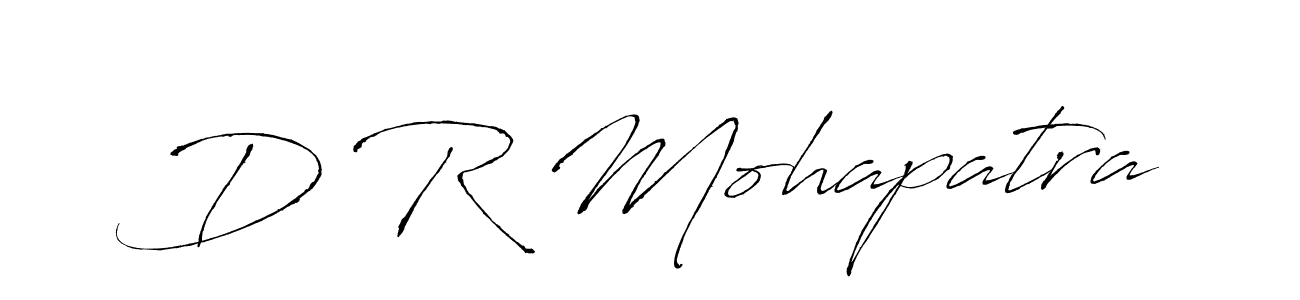 The best way (Antro_Vectra) to make a short signature is to pick only two or three words in your name. The name D R Mohapatra include a total of six letters. For converting this name. D R Mohapatra signature style 6 images and pictures png
