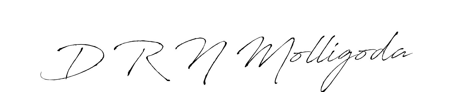 How to make D R N Molligoda signature? Antro_Vectra is a professional autograph style. Create handwritten signature for D R N Molligoda name. D R N Molligoda signature style 6 images and pictures png