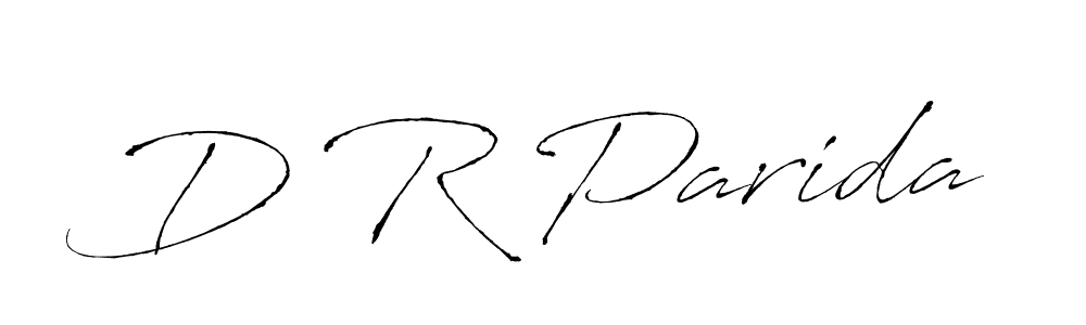 How to make D R Parida signature? Antro_Vectra is a professional autograph style. Create handwritten signature for D R Parida name. D R Parida signature style 6 images and pictures png