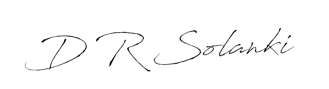 Make a beautiful signature design for name D R Solanki. With this signature (Antro_Vectra) style, you can create a handwritten signature for free. D R Solanki signature style 6 images and pictures png