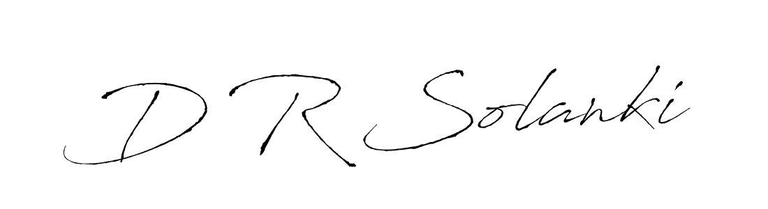 Make a beautiful signature design for name D R Solanki. With this signature (Antro_Vectra) style, you can create a handwritten signature for free. D R Solanki signature style 6 images and pictures png