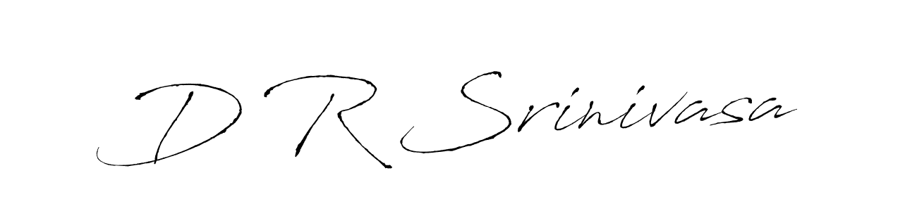 Use a signature maker to create a handwritten signature online. With this signature software, you can design (Antro_Vectra) your own signature for name D R Srinivasa. D R Srinivasa signature style 6 images and pictures png