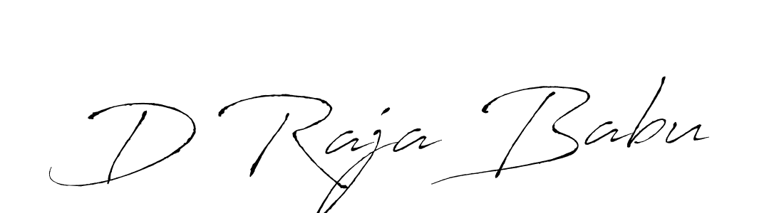 Create a beautiful signature design for name D Raja Babu. With this signature (Antro_Vectra) fonts, you can make a handwritten signature for free. D Raja Babu signature style 6 images and pictures png