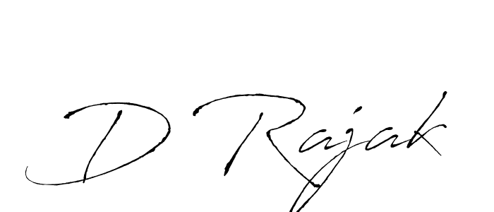 Design your own signature with our free online signature maker. With this signature software, you can create a handwritten (Antro_Vectra) signature for name D Rajak. D Rajak signature style 6 images and pictures png