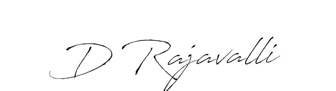 The best way (Antro_Vectra) to make a short signature is to pick only two or three words in your name. The name D Rajavalli include a total of six letters. For converting this name. D Rajavalli signature style 6 images and pictures png