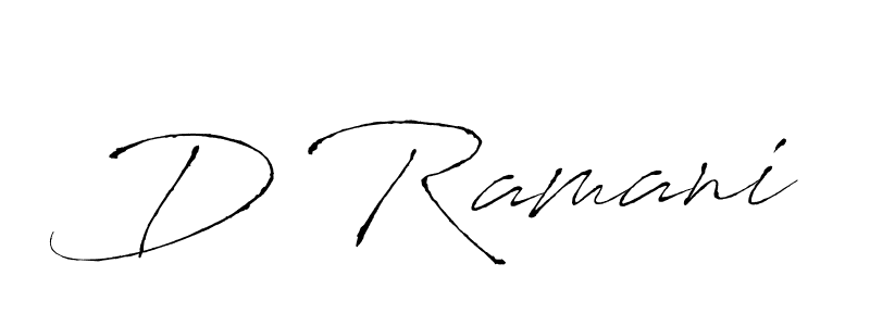 How to make D Ramani signature? Antro_Vectra is a professional autograph style. Create handwritten signature for D Ramani name. D Ramani signature style 6 images and pictures png