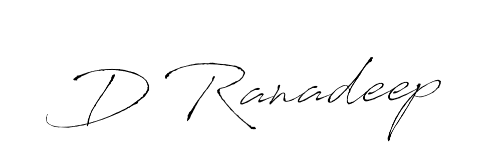 How to make D Ranadeep name signature. Use Antro_Vectra style for creating short signs online. This is the latest handwritten sign. D Ranadeep signature style 6 images and pictures png