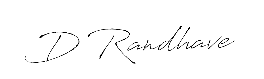 Create a beautiful signature design for name D Randhave. With this signature (Antro_Vectra) fonts, you can make a handwritten signature for free. D Randhave signature style 6 images and pictures png