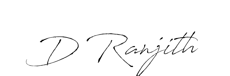 The best way (Antro_Vectra) to make a short signature is to pick only two or three words in your name. The name D Ranjith include a total of six letters. For converting this name. D Ranjith signature style 6 images and pictures png