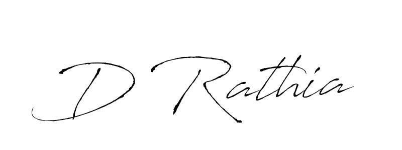 Design your own signature with our free online signature maker. With this signature software, you can create a handwritten (Antro_Vectra) signature for name D Rathia. D Rathia signature style 6 images and pictures png