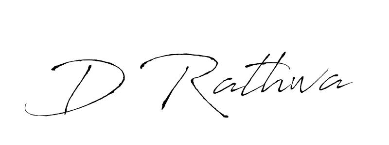 The best way (Antro_Vectra) to make a short signature is to pick only two or three words in your name. The name D Rathwa include a total of six letters. For converting this name. D Rathwa signature style 6 images and pictures png