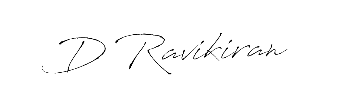 Design your own signature with our free online signature maker. With this signature software, you can create a handwritten (Antro_Vectra) signature for name D Ravikiran. D Ravikiran signature style 6 images and pictures png