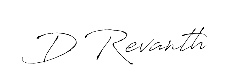 How to make D Revanth name signature. Use Antro_Vectra style for creating short signs online. This is the latest handwritten sign. D Revanth signature style 6 images and pictures png