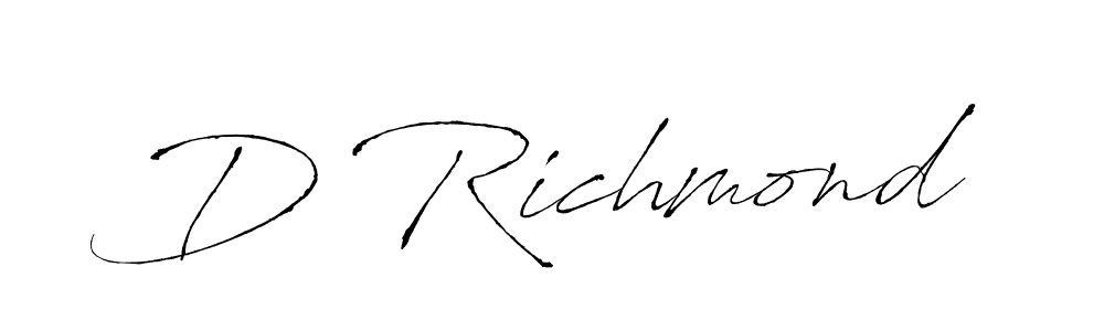 Create a beautiful signature design for name D Richmond. With this signature (Antro_Vectra) fonts, you can make a handwritten signature for free. D Richmond signature style 6 images and pictures png