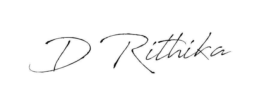 The best way (Antro_Vectra) to make a short signature is to pick only two or three words in your name. The name D Rithika include a total of six letters. For converting this name. D Rithika signature style 6 images and pictures png