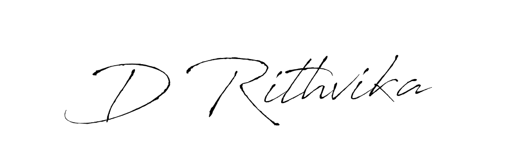 How to make D Rithvika name signature. Use Antro_Vectra style for creating short signs online. This is the latest handwritten sign. D Rithvika signature style 6 images and pictures png