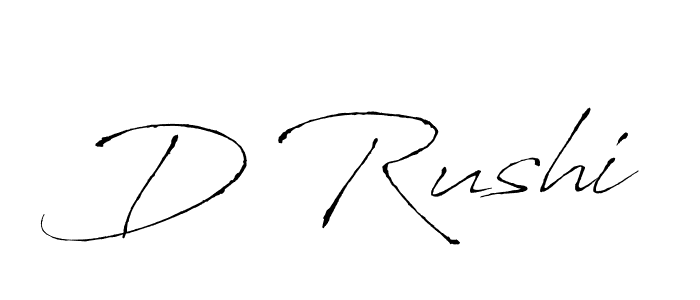 Similarly Antro_Vectra is the best handwritten signature design. Signature creator online .You can use it as an online autograph creator for name D Rushi. D Rushi signature style 6 images and pictures png