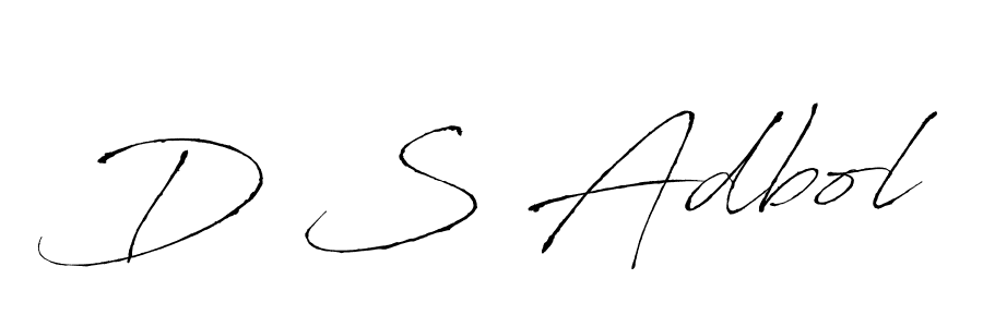 Also You can easily find your signature by using the search form. We will create D S Adbol name handwritten signature images for you free of cost using Antro_Vectra sign style. D S Adbol signature style 6 images and pictures png