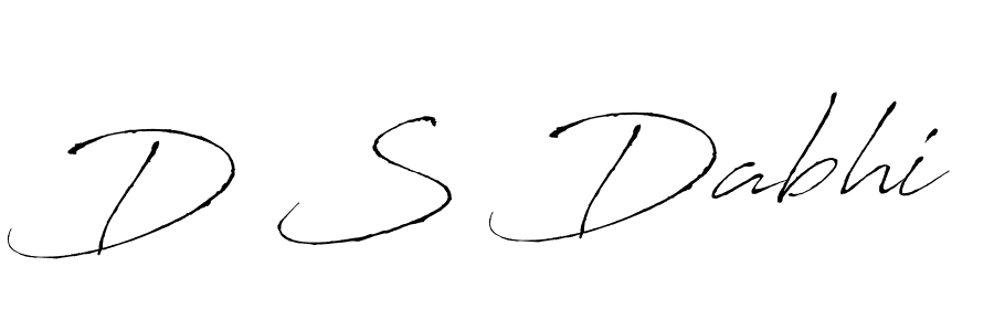 Create a beautiful signature design for name D S Dabhi. With this signature (Antro_Vectra) fonts, you can make a handwritten signature for free. D S Dabhi signature style 6 images and pictures png