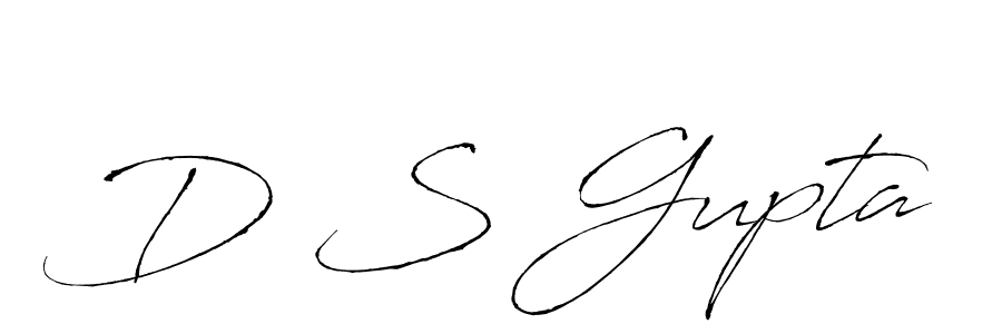 Make a beautiful signature design for name D S Gupta. With this signature (Antro_Vectra) style, you can create a handwritten signature for free. D S Gupta signature style 6 images and pictures png