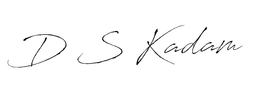 Create a beautiful signature design for name D S Kadam. With this signature (Antro_Vectra) fonts, you can make a handwritten signature for free. D S Kadam signature style 6 images and pictures png