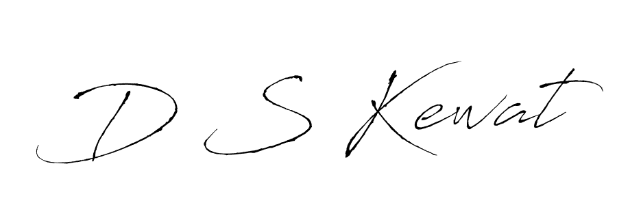 How to make D S Kewat name signature. Use Antro_Vectra style for creating short signs online. This is the latest handwritten sign. D S Kewat signature style 6 images and pictures png