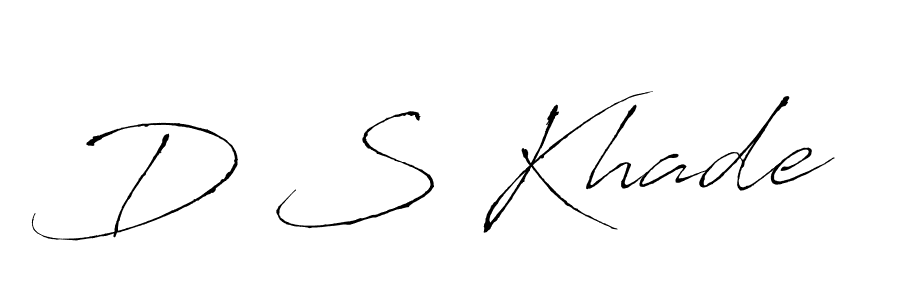 Design your own signature with our free online signature maker. With this signature software, you can create a handwritten (Antro_Vectra) signature for name D S Khade. D S Khade signature style 6 images and pictures png