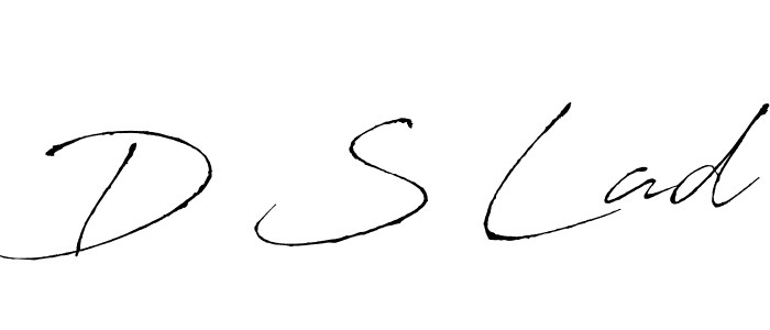 D S Lad stylish signature style. Best Handwritten Sign (Antro_Vectra) for my name. Handwritten Signature Collection Ideas for my name D S Lad. D S Lad signature style 6 images and pictures png