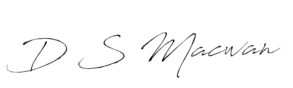 Create a beautiful signature design for name D S Macwan. With this signature (Antro_Vectra) fonts, you can make a handwritten signature for free. D S Macwan signature style 6 images and pictures png