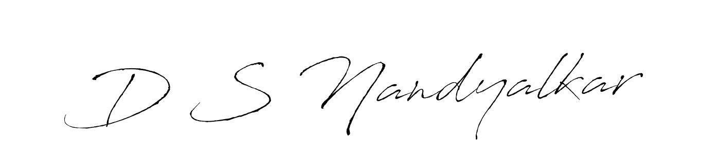 Also we have D S Nandyalkar name is the best signature style. Create professional handwritten signature collection using Antro_Vectra autograph style. D S Nandyalkar signature style 6 images and pictures png