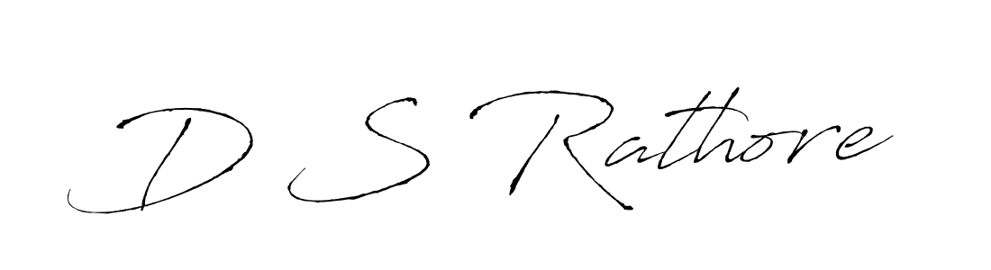 Create a beautiful signature design for name D S Rathore. With this signature (Antro_Vectra) fonts, you can make a handwritten signature for free. D S Rathore signature style 6 images and pictures png