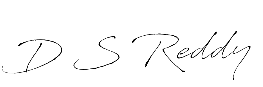 How to make D S Reddy signature? Antro_Vectra is a professional autograph style. Create handwritten signature for D S Reddy name. D S Reddy signature style 6 images and pictures png