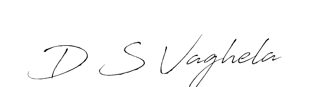 Create a beautiful signature design for name D S Vaghela. With this signature (Antro_Vectra) fonts, you can make a handwritten signature for free. D S Vaghela signature style 6 images and pictures png