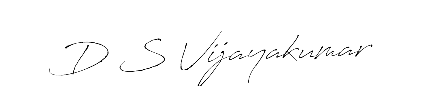You should practise on your own different ways (Antro_Vectra) to write your name (D S Vijayakumar) in signature. don't let someone else do it for you. D S Vijayakumar signature style 6 images and pictures png