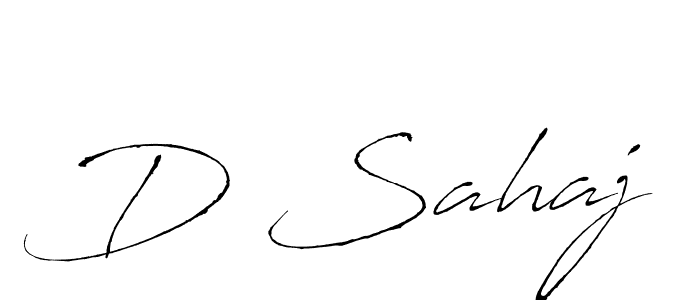D Sahaj stylish signature style. Best Handwritten Sign (Antro_Vectra) for my name. Handwritten Signature Collection Ideas for my name D Sahaj. D Sahaj signature style 6 images and pictures png