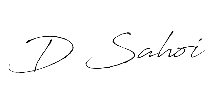 if you are searching for the best signature style for your name D Sahoi. so please give up your signature search. here we have designed multiple signature styles  using Antro_Vectra. D Sahoi signature style 6 images and pictures png