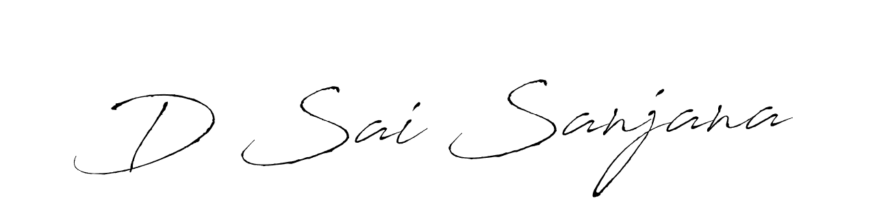 Design your own signature with our free online signature maker. With this signature software, you can create a handwritten (Antro_Vectra) signature for name D Sai Sanjana. D Sai Sanjana signature style 6 images and pictures png