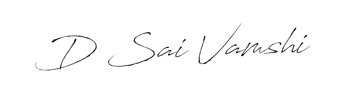 It looks lik you need a new signature style for name D Sai Vamshi. Design unique handwritten (Antro_Vectra) signature with our free signature maker in just a few clicks. D Sai Vamshi signature style 6 images and pictures png