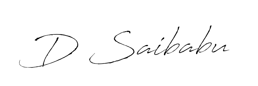 Create a beautiful signature design for name D Saibabu. With this signature (Antro_Vectra) fonts, you can make a handwritten signature for free. D Saibabu signature style 6 images and pictures png