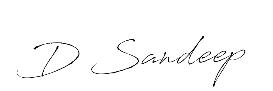 How to make D Sandeep signature? Antro_Vectra is a professional autograph style. Create handwritten signature for D Sandeep name. D Sandeep signature style 6 images and pictures png