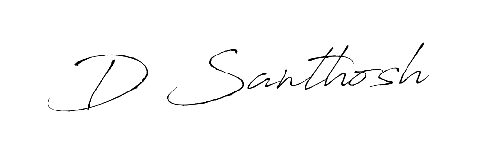 You can use this online signature creator to create a handwritten signature for the name D Santhosh. This is the best online autograph maker. D Santhosh signature style 6 images and pictures png