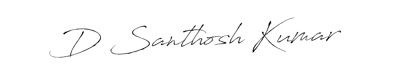 How to make D Santhosh Kumar signature? Antro_Vectra is a professional autograph style. Create handwritten signature for D Santhosh Kumar name. D Santhosh Kumar signature style 6 images and pictures png