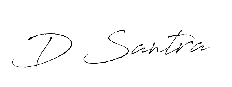 The best way (Antro_Vectra) to make a short signature is to pick only two or three words in your name. The name D Santra include a total of six letters. For converting this name. D Santra signature style 6 images and pictures png