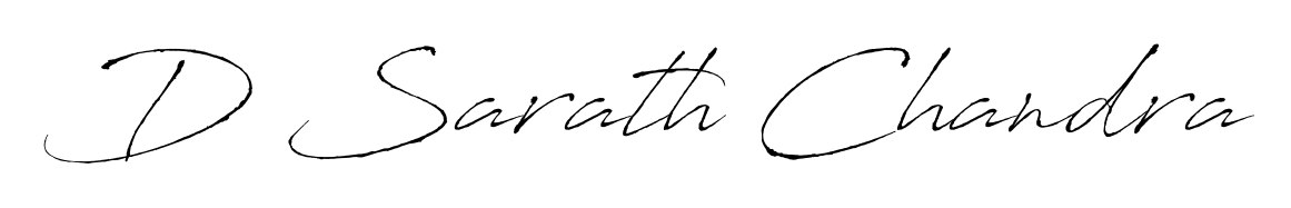 How to make D Sarath Chandra name signature. Use Antro_Vectra style for creating short signs online. This is the latest handwritten sign. D Sarath Chandra signature style 6 images and pictures png