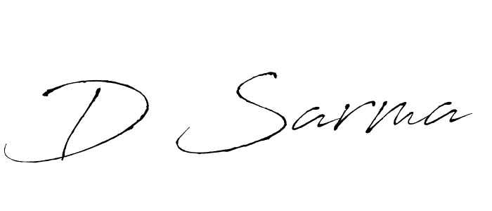 Also You can easily find your signature by using the search form. We will create D Sarma name handwritten signature images for you free of cost using Antro_Vectra sign style. D Sarma signature style 6 images and pictures png