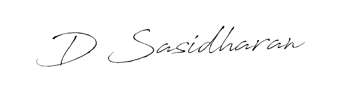 Create a beautiful signature design for name D Sasidharan. With this signature (Antro_Vectra) fonts, you can make a handwritten signature for free. D Sasidharan signature style 6 images and pictures png