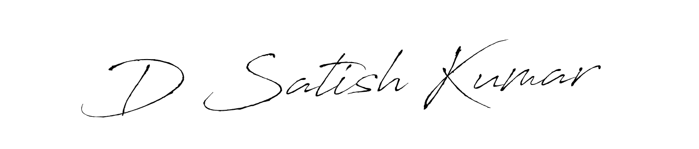 How to make D Satish Kumar signature? Antro_Vectra is a professional autograph style. Create handwritten signature for D Satish Kumar name. D Satish Kumar signature style 6 images and pictures png